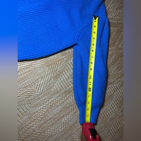 DELUC Bright Blue Button Cardigan Sweater,3/4 Sleeves,Women,Size L - Picture 6 of 9